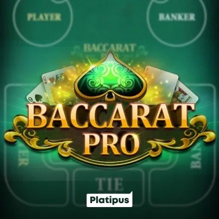 Official Table Games logo: Baccarat PRO by Platipus at 1Redbet