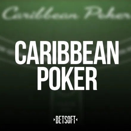 Official Table Games logo: Caribbean Poker by Betsoft Gaming at 1Redbet