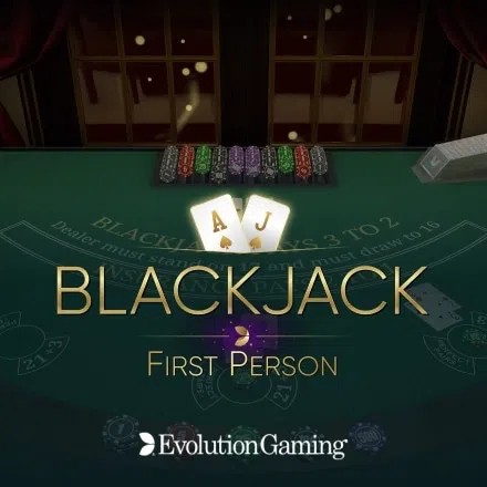 First Person Blackjack by Evolution, showcased at 1redbetmexico.casino – game logo