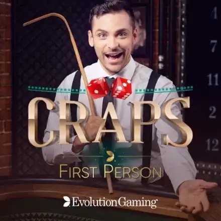 First Person Craps casino game by Evolution – featured logo at 1Redbet