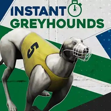 Instant Virtual Greyhounds slot visual from Leap Gaming available on 1redbetmexico.casino