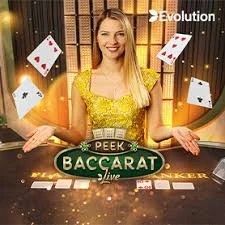 Peek Baccarat by Evolution, showcased at 1redbetmexico.casino – game logo